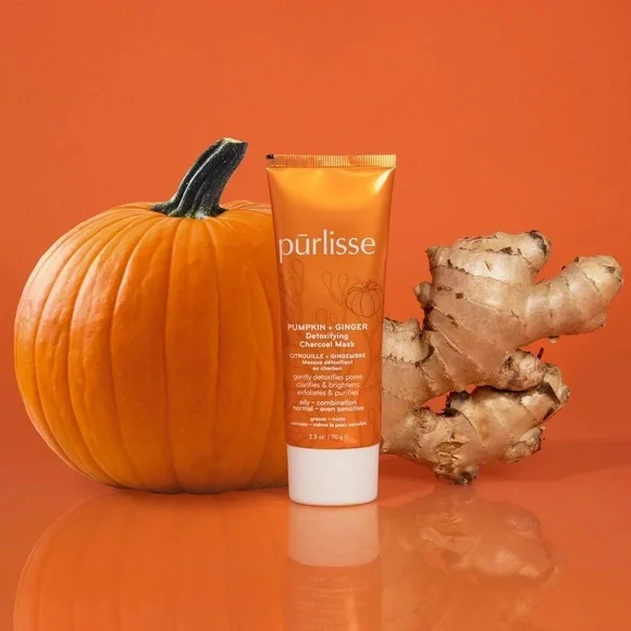 NIB Pūrlisse Pumpkin + Ginger Detoxifying Charcoal Mask - Picture 1 of 9